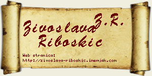 Živoslava Riboškić vizit kartica